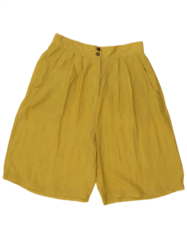 MPG Bermuda taille haute pour femme IT 44 Medium W29 Soie jaune