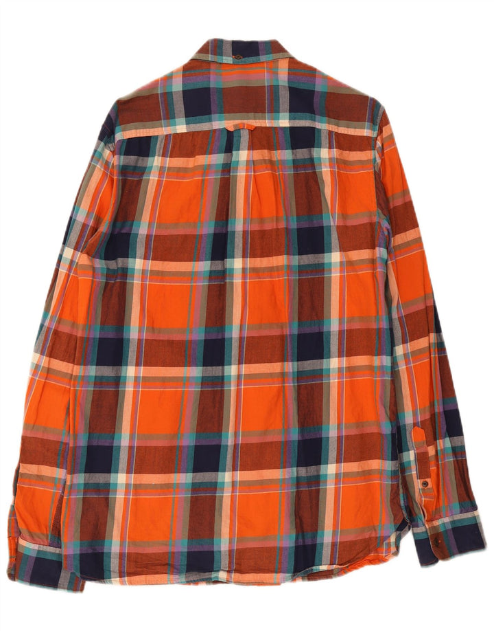 Superdry Chemise En Flanelle Grand Coton À Carreaux Orange Homme