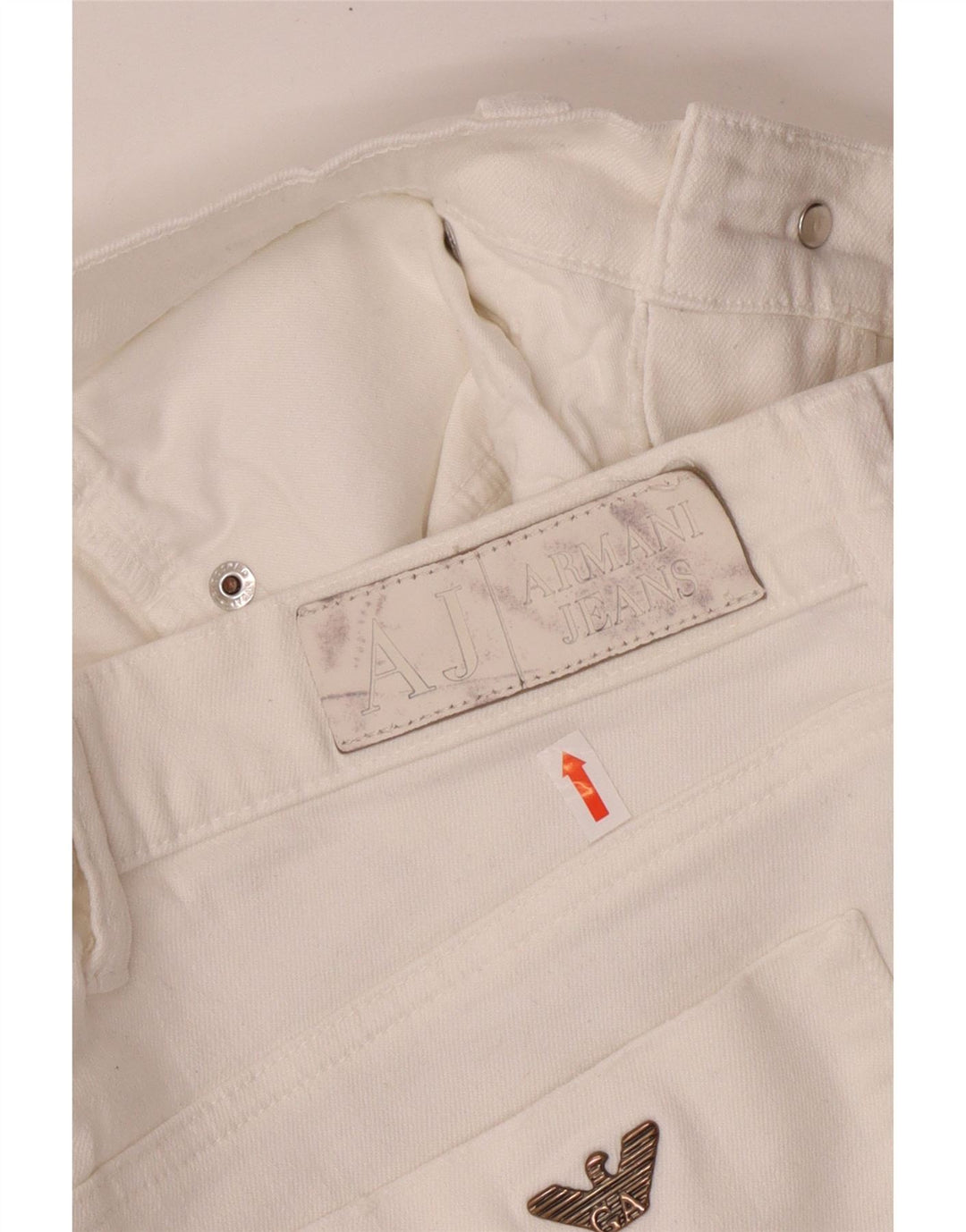 Armani Femme Jean Droit Regular W29 L30 Coton Blanc