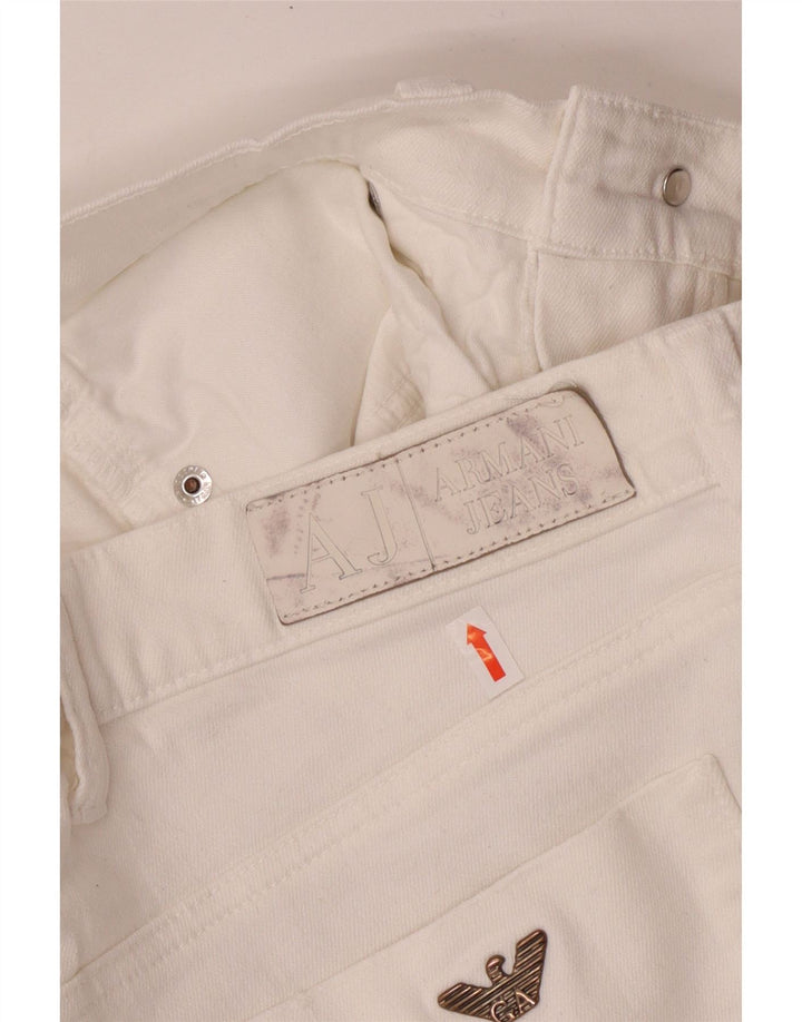 Armani Femme Jean Droit Regular W29 L30 Coton Blanc