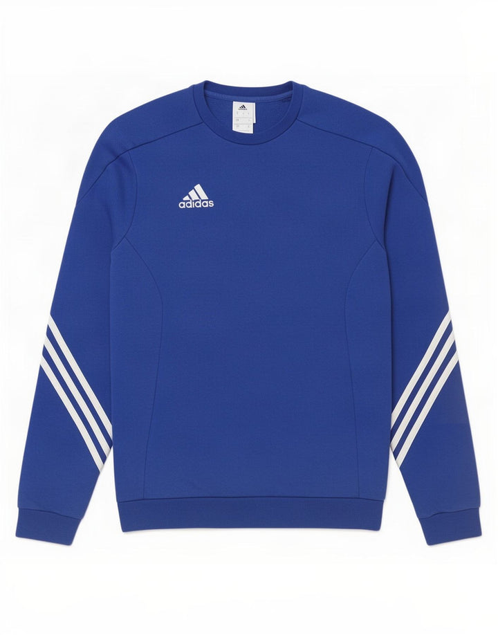Adidas Sweat-shirt pour homme en coton bleu Taille S