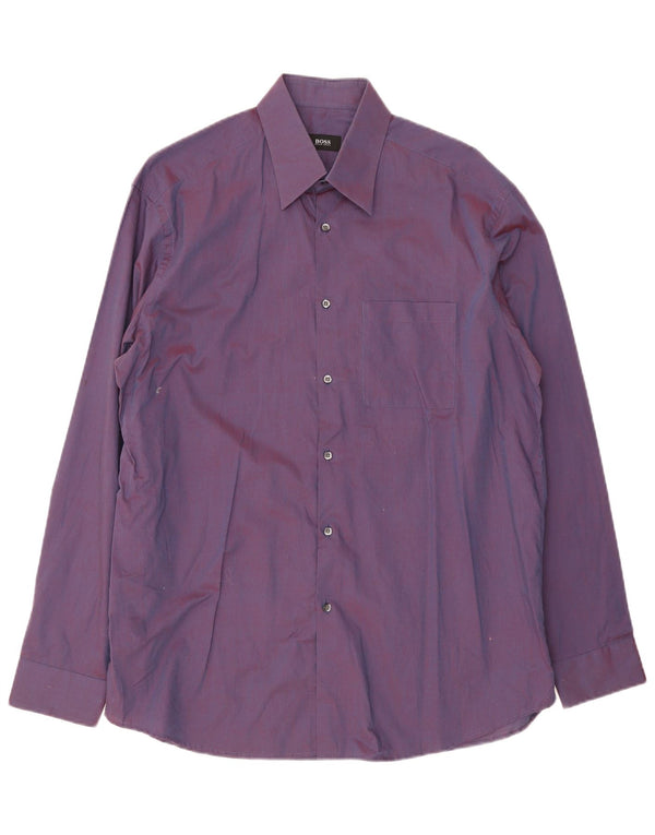 Hugo Boss Chemise Homme Taille 41 16 Grand Coton Violet