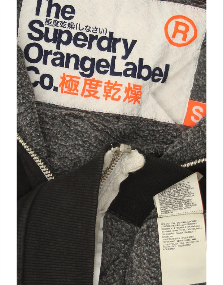 Superdry Pull à capuche zippé pour homme Petit coton noir