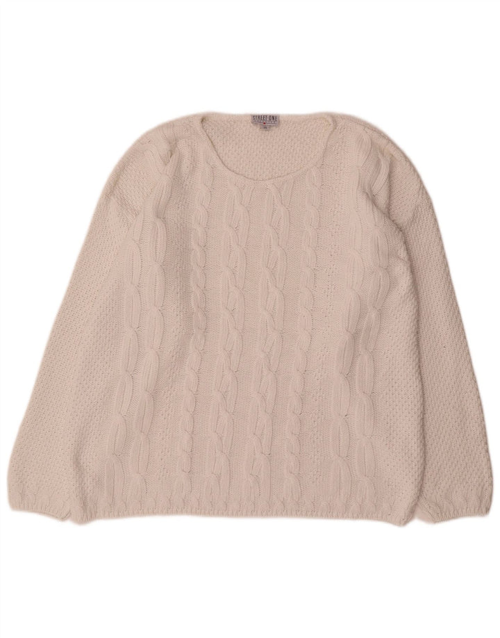 Street One Pull surdimensionné à col bateau pour femme EU 36 Petit Blanc