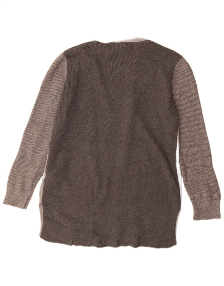 Marks & Spencer Pull cardigan long pour femme UK 12 Gris moyen
