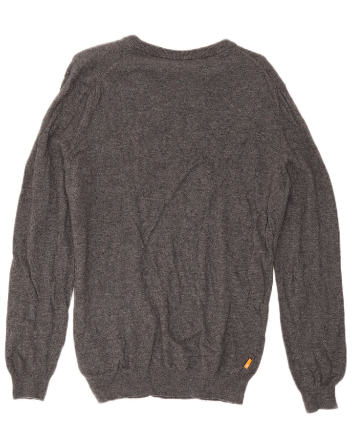Timberland Pull Col V Homme Gris Moyen Laine
