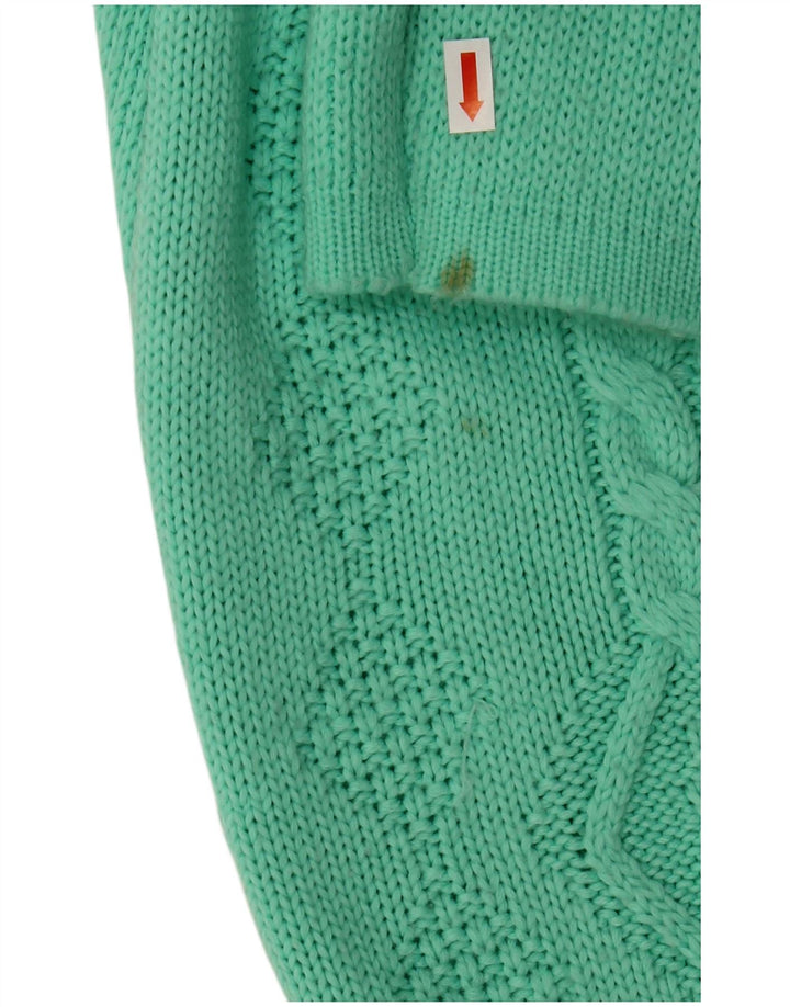 VINTAGE Pull col V Femme UK 18 XL Acrylique Vert