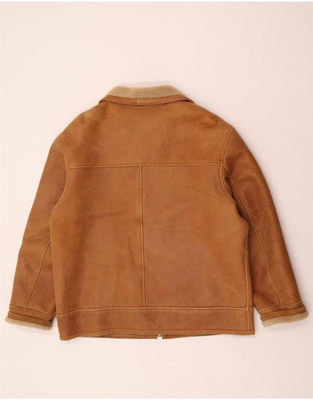 David Moore Veste en peau de mouton pour homme EU 50 Grande peau de mouton marron