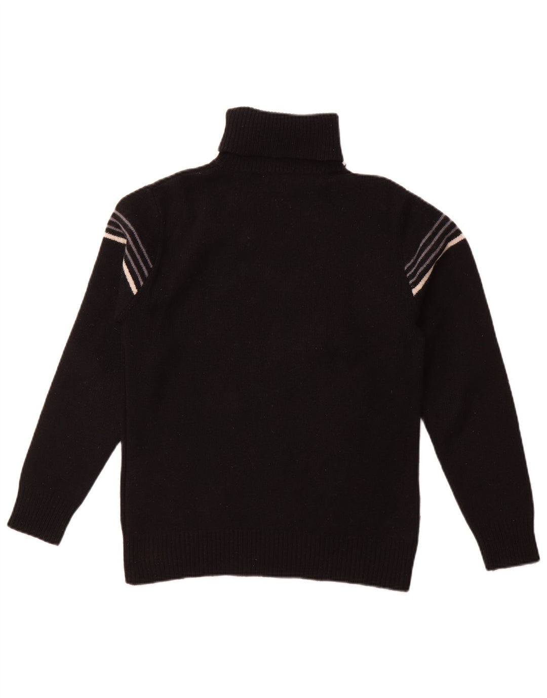 LEVI'S Pull col roulé pour femme UK 10 Petite laine d'agneau rayée noire