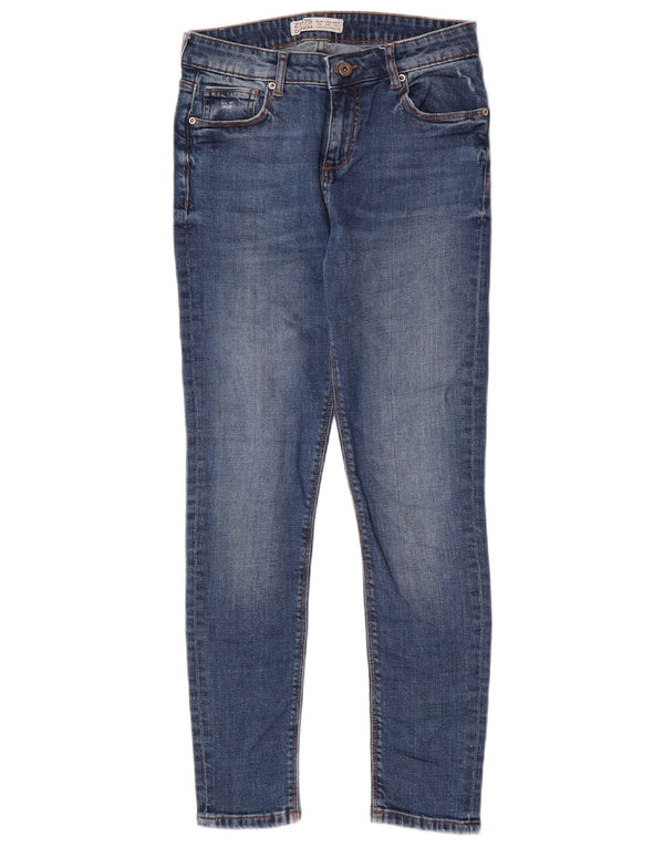 Zara Jean skinny femme EU 40 Medium W30 L27 Bleu Coton