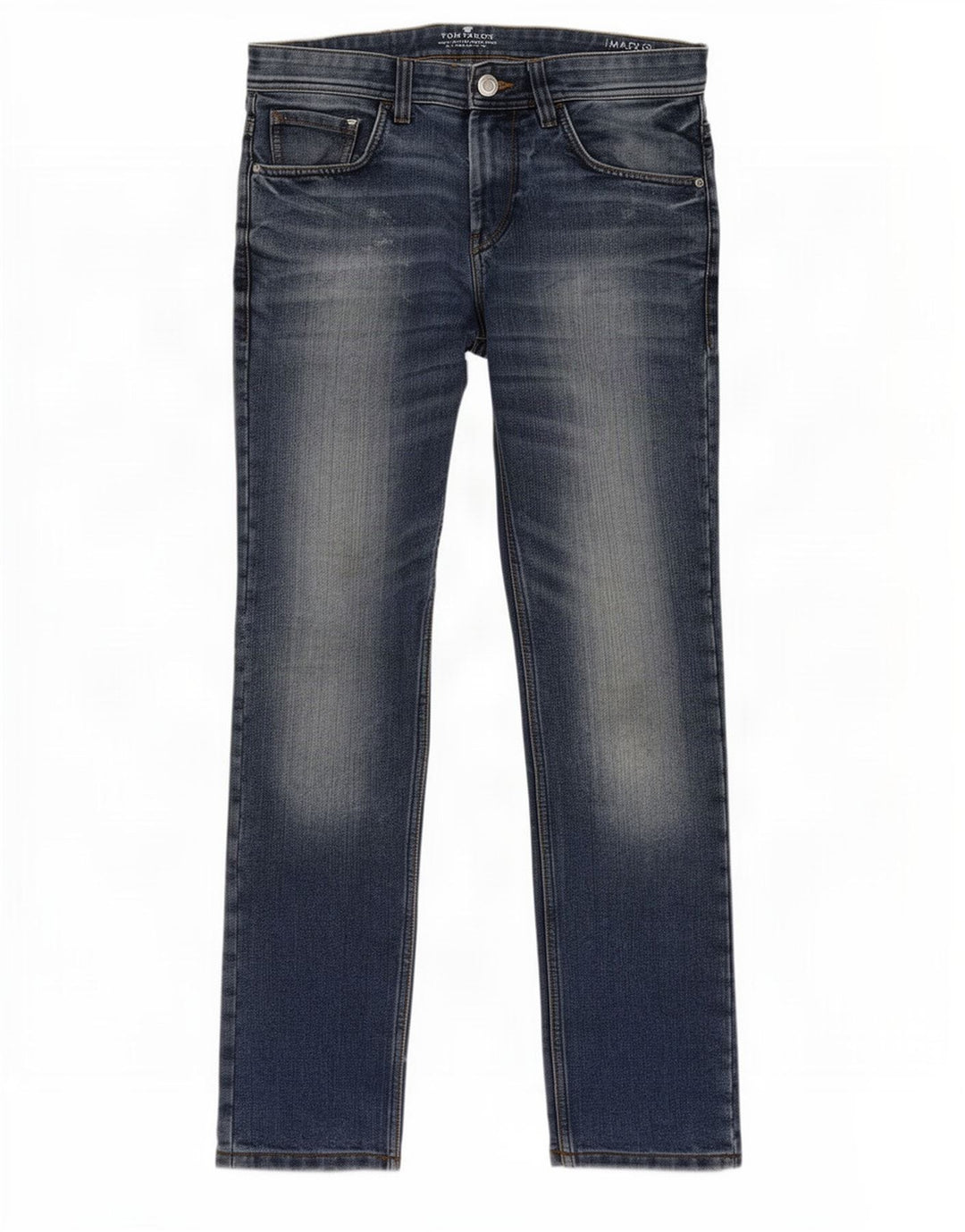 Tom Tailor Jean droit homme W30 L29 bleu marine coton
