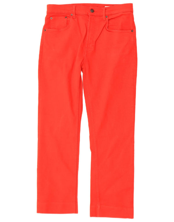 Zara Jean droit femme EU 40 Medium W30 L27 coton rouge