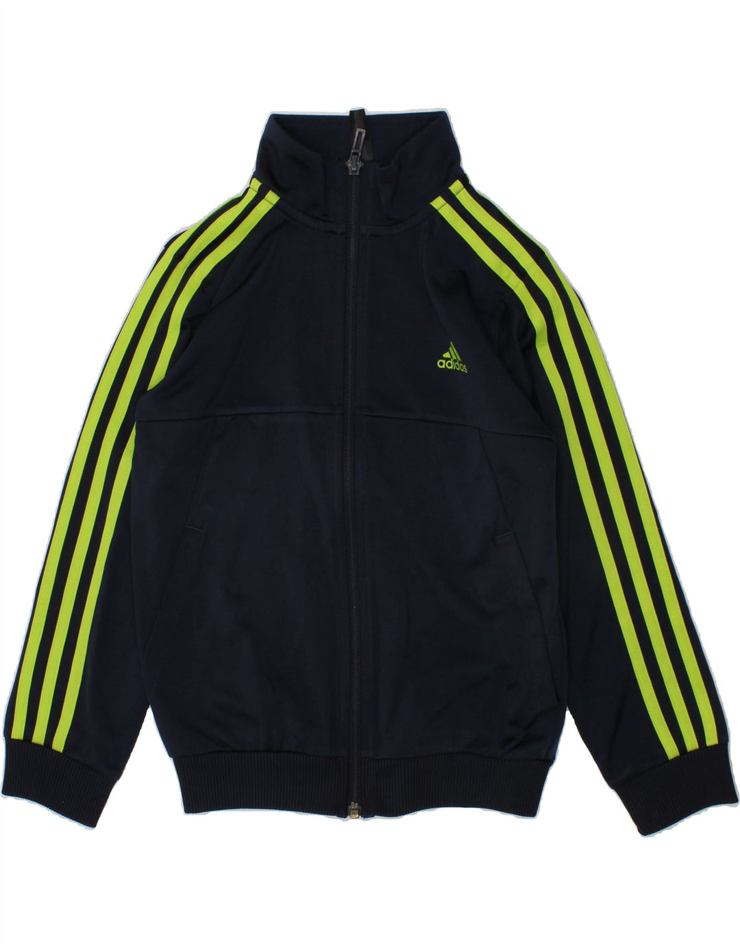 ADIDAS Boys Aeroready Tracksuit Top Jacket 7-8 Years Navy Blue Polyester Vintage Adidas and Second-Hand Adidas from Messina Hembry 