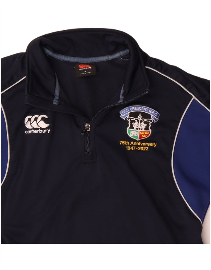 Canterbury Haut de Survêtement à Col Zippé Homme Bleu Marine Small Colorblock