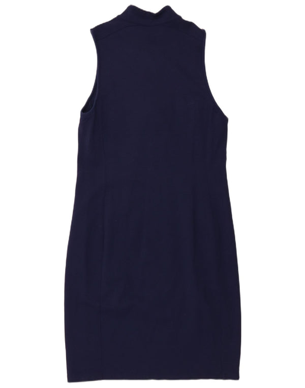 Ralph Lauren Robe fourreau sans manches pour femme UK 14 Grande Viscose Bleu Marine
