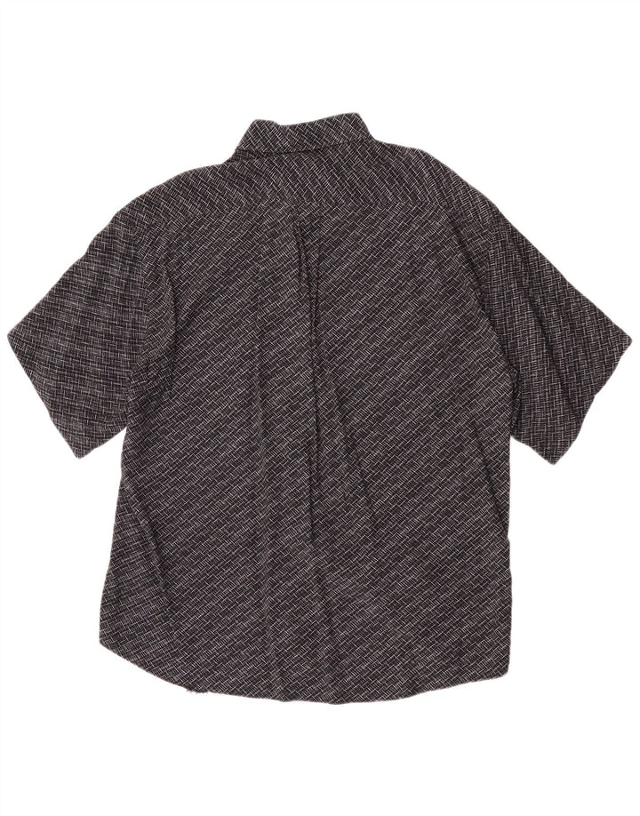 Tipo' S Chemise À Manches Courtes Homme Grande Viscose Géométrique Noire