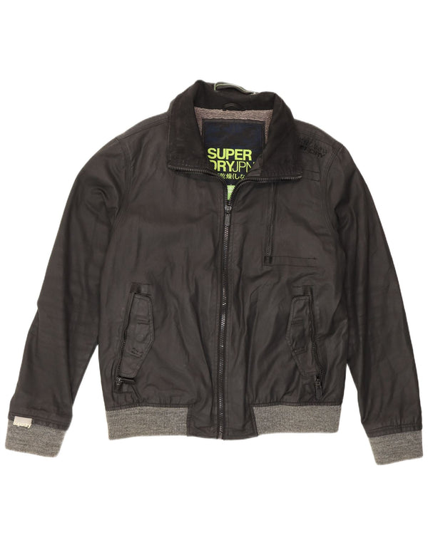 Superdry Veste en coton ciré pour homme UK 44 2XL Noir