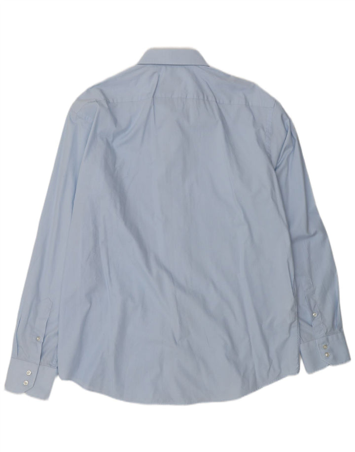 HUGO BOSS Chemise Regular Fit Homme Taille 44 17 1/2 XL Bleu Coton