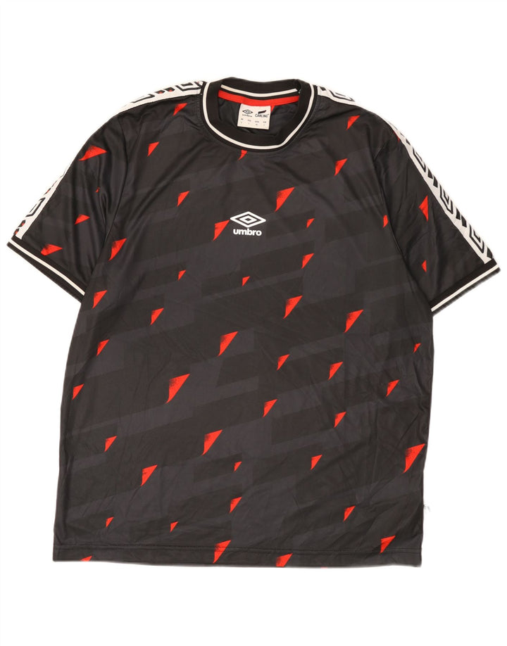 Umbro T-Shirt Graphique Homme Large Noir Géométrique Polyester