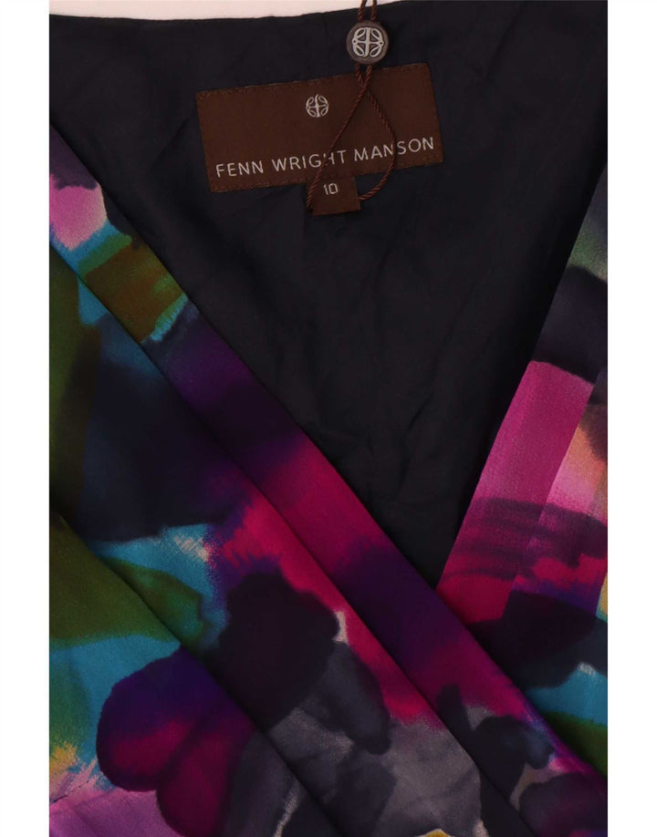 Fenn Wright Manson Robe fourreau pour femme UK 10 Small Multicolore Tie Dye