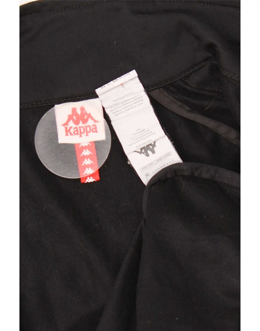Kappa Veste de Survêtement Graphique Homme Petit Noir Polyester
