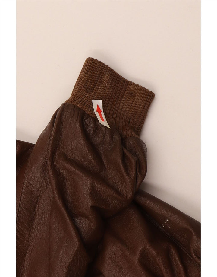veste en cuir homme vintage UK 38 Brun moyen