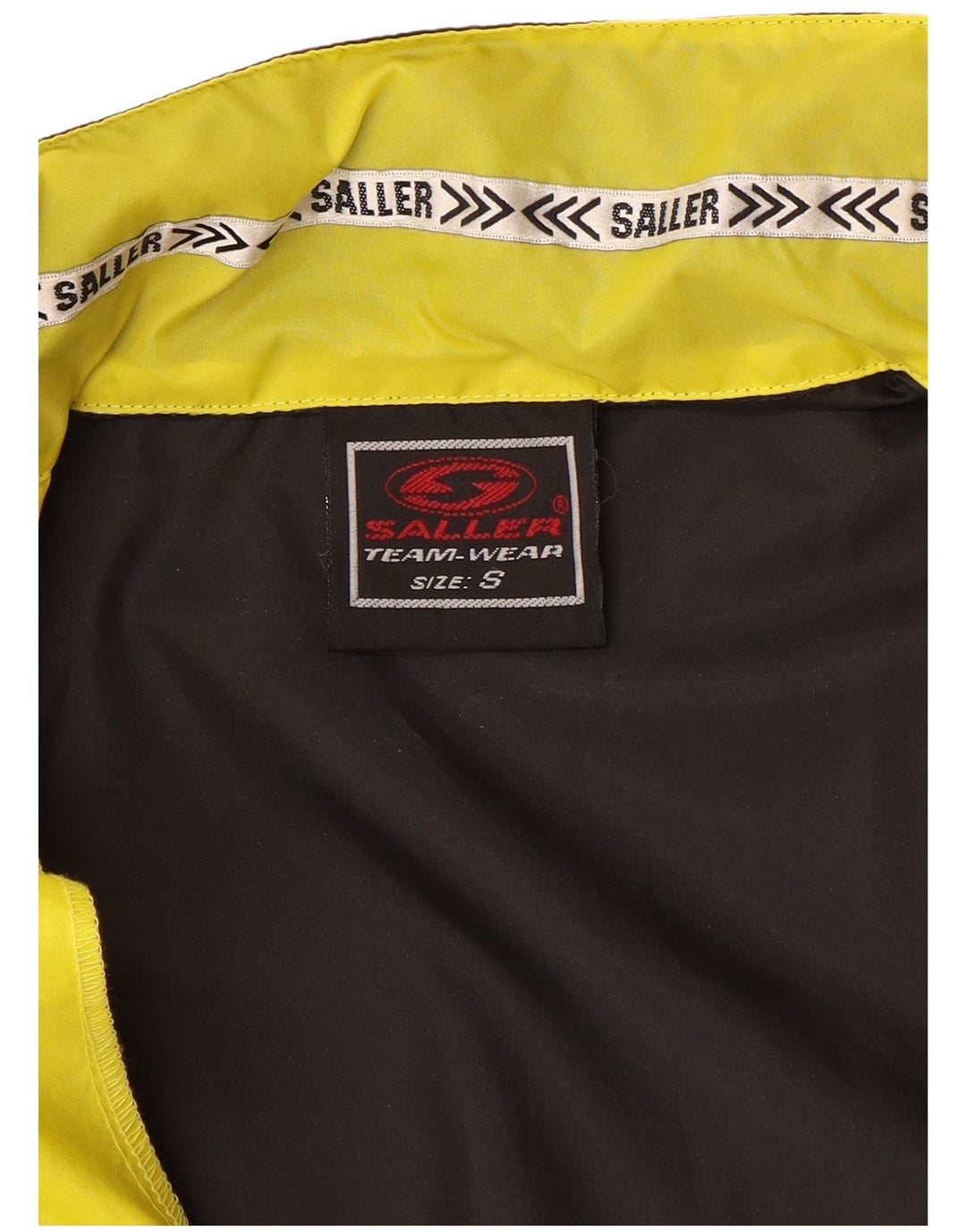 Saller Veste de pluie graphique pour homme UK 36 Small Jaune Colorblock Polyamide