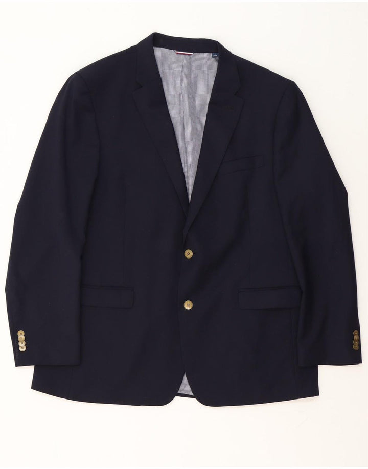 Tommy Hilfiger Veste Blazer 2 Boutons Homme UK 44 2XL Bleu Marine Laine