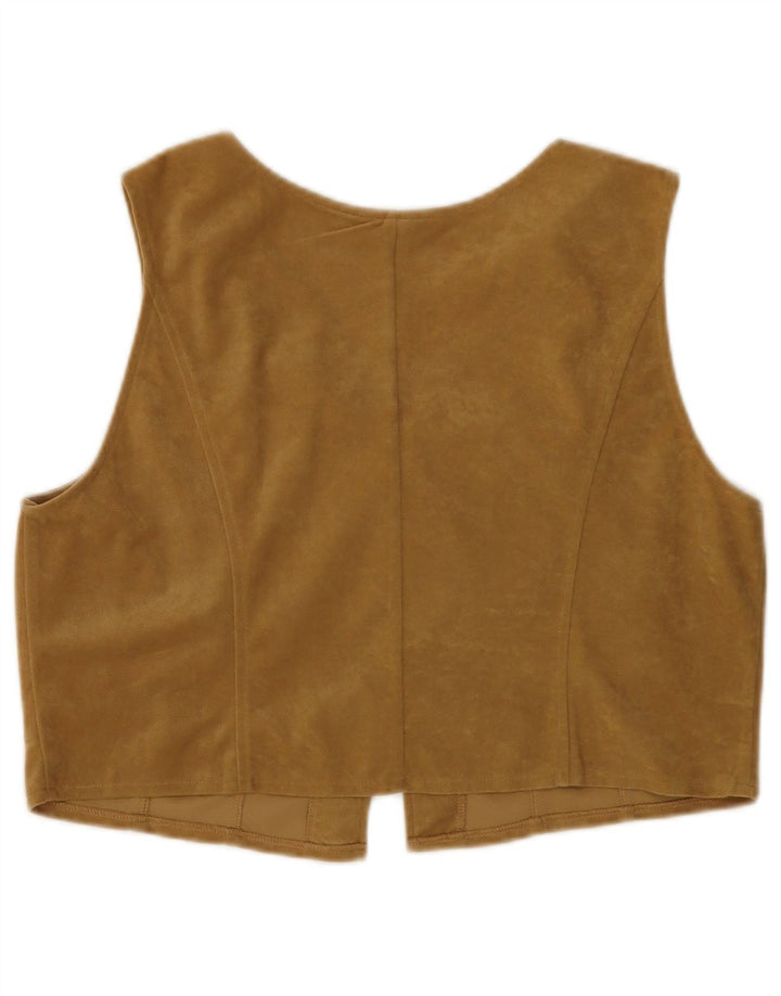 WOODPECKER Gilet en velours pour femme UK 16 Large Beige Polyester
