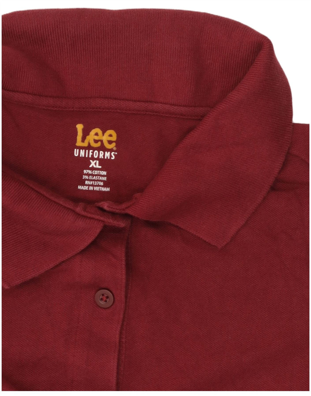 Lee Polo Femme UK 18 XL Coton Bordeaux