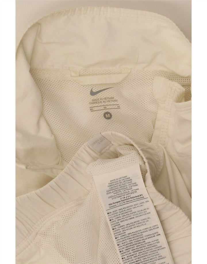 Veste de survêtement Nike pour femme UK 12 Polyester color block blanc moyen