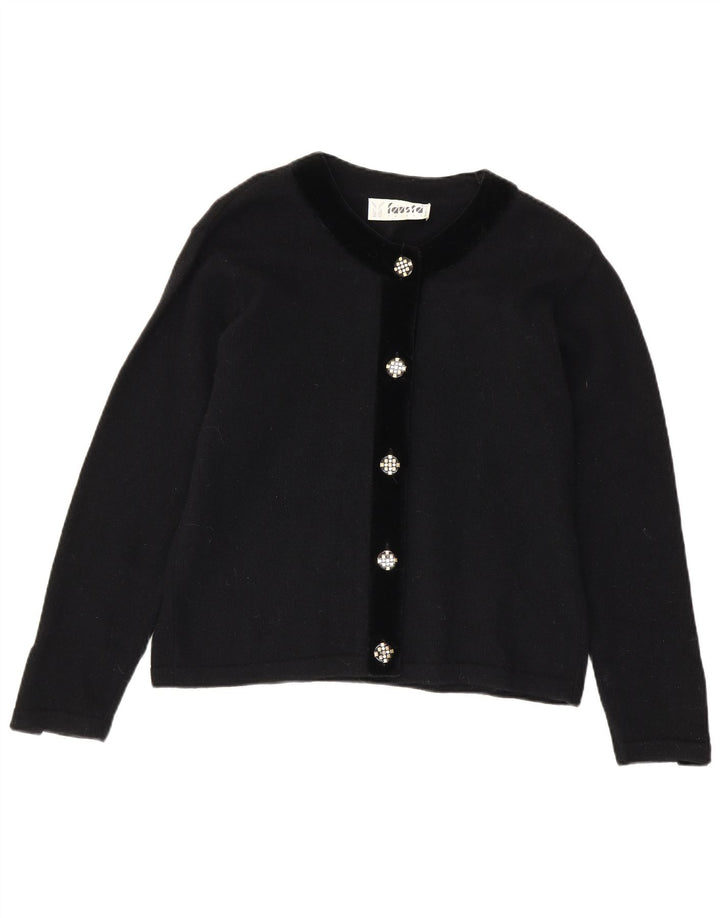 Fausta Cardigan pour femme UK 14 Noir moyen