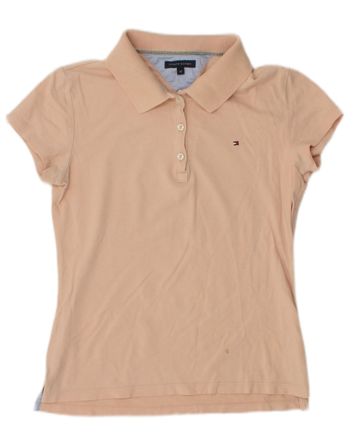 Tommy Hilfiger Polo Femme UK 12 Orange Moyen