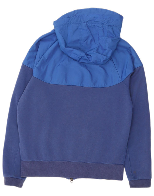 Nike Sweat à capuche zippé pour homme en coton color block Bleu Taille S