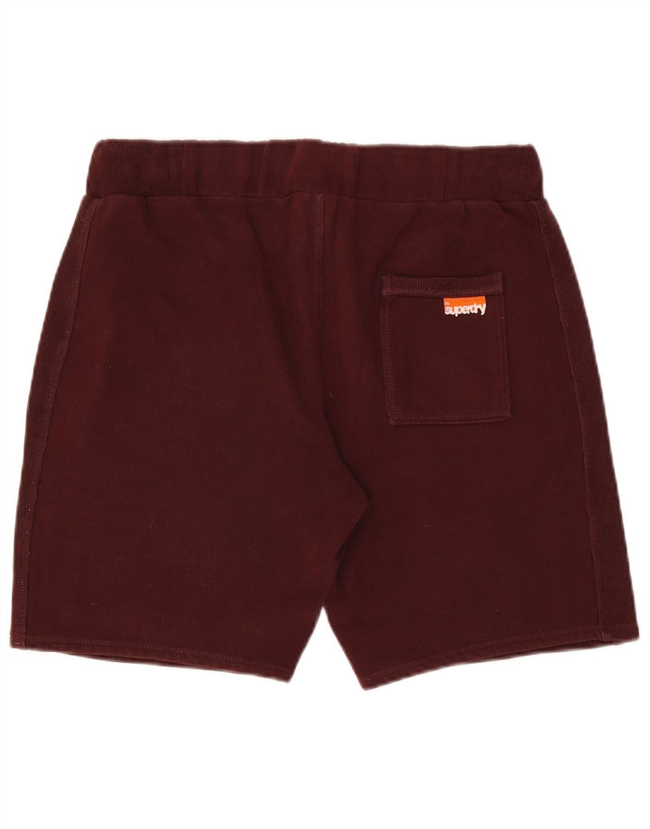 Superdry Short de Sport Homme Coton Bordeaux Moyen