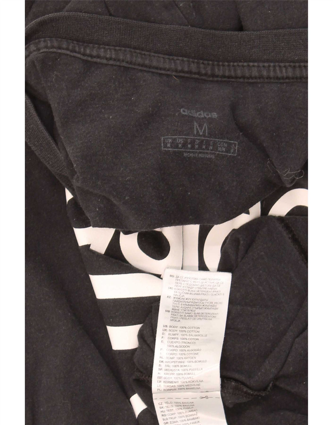 Adidas T-shirt graphique pour homme en coton noir moyen