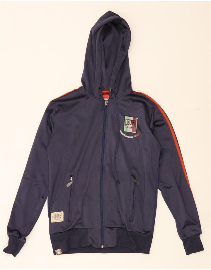 Leone Survêtement complet à capuche graphique pour homme Petit bleu marine Polyester