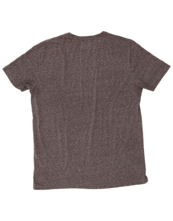 Marlboro Classics T-Shirt Graphique Homme Top XL Gris Moucheté Polyester