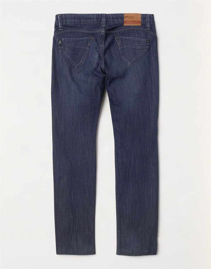 Gas Jean Slim Femme W27 L33 Bleu Marine Coton