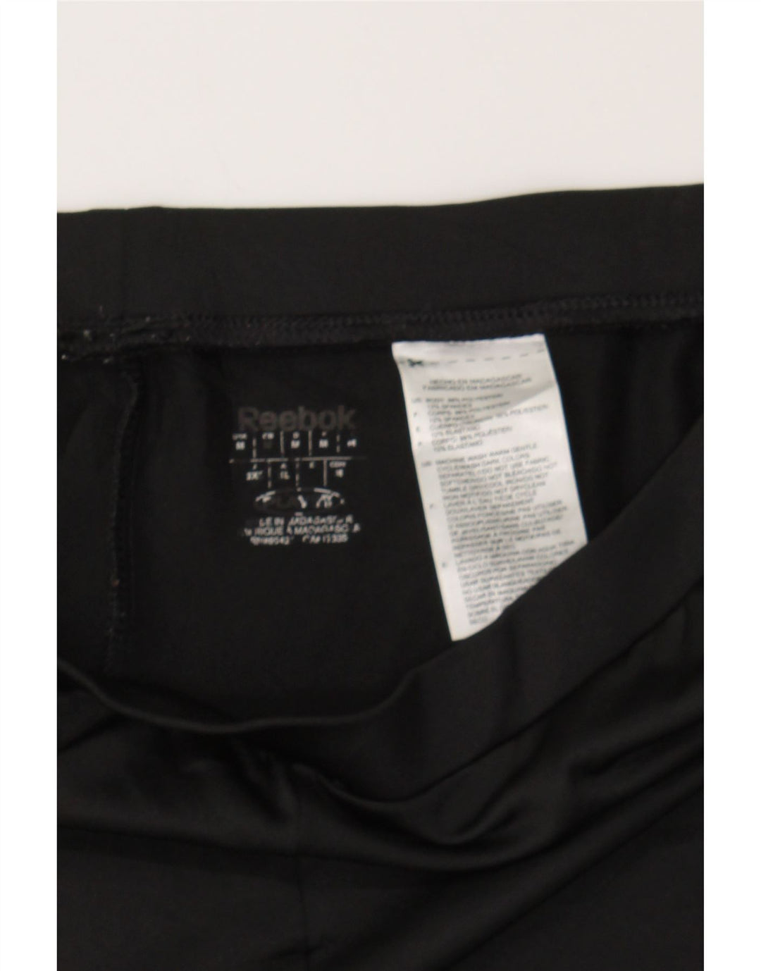 REEBOK Womens Capri Tracksuit Trousers UK 14 Medium  Black Polyester Vintage Reebok and Second-Hand Reebok from Messina Hembry 