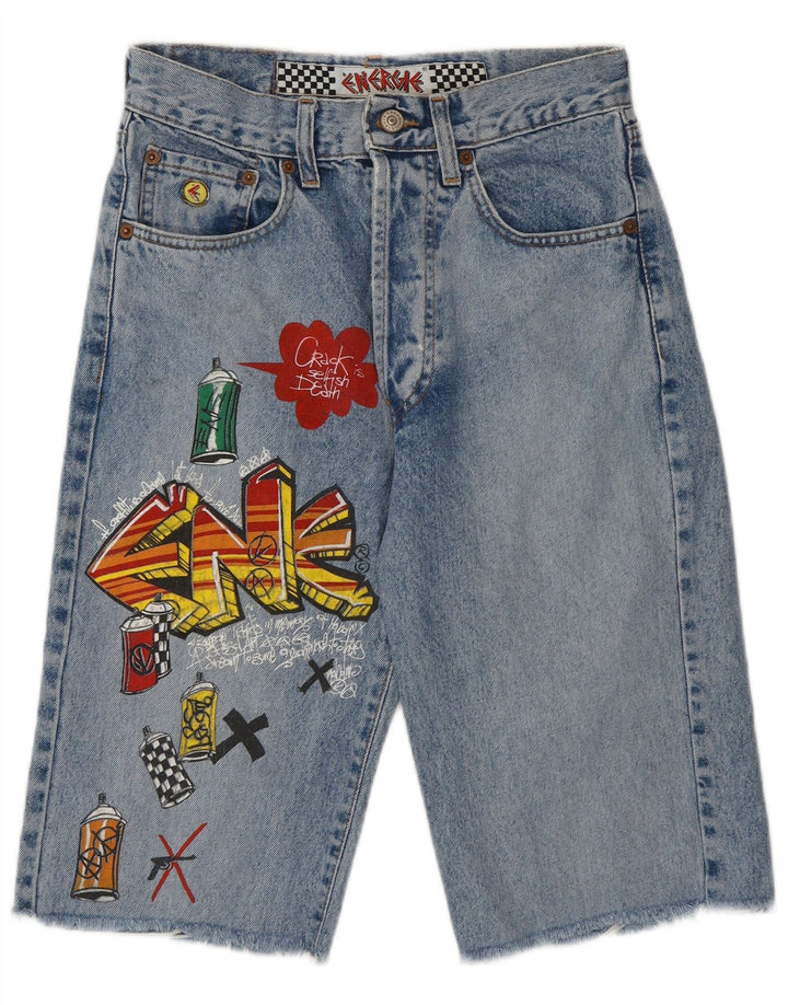 Energie Bermuda Graphique Graffiti Femme W28 Bleu Moyen