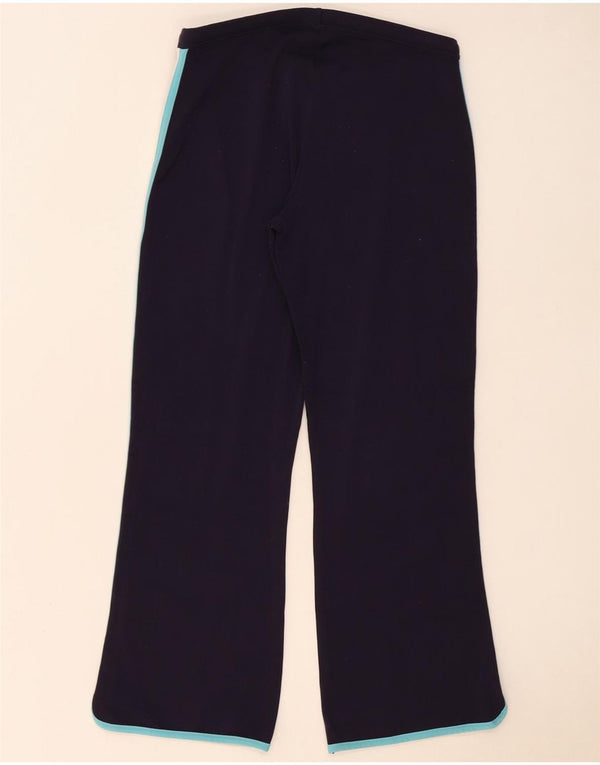Puma Pantalon de survêtement pour femme UK 14 Large Bleu Marine Colorblock Nylon