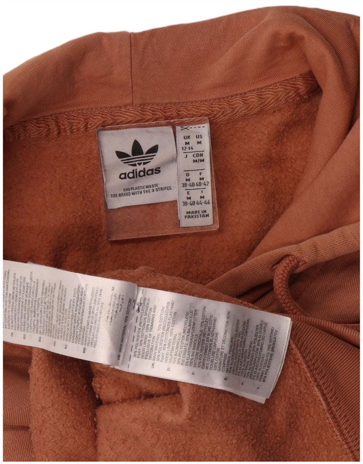 Adidas Pull à capuche pour femme UK 12/14 Marron moyen en coton