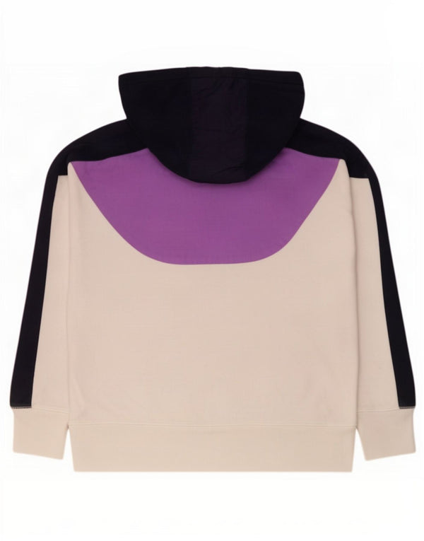 Jack Wills Pull à capuche surdimensionné pour femme UK 8 Small Blanc Colorblock
