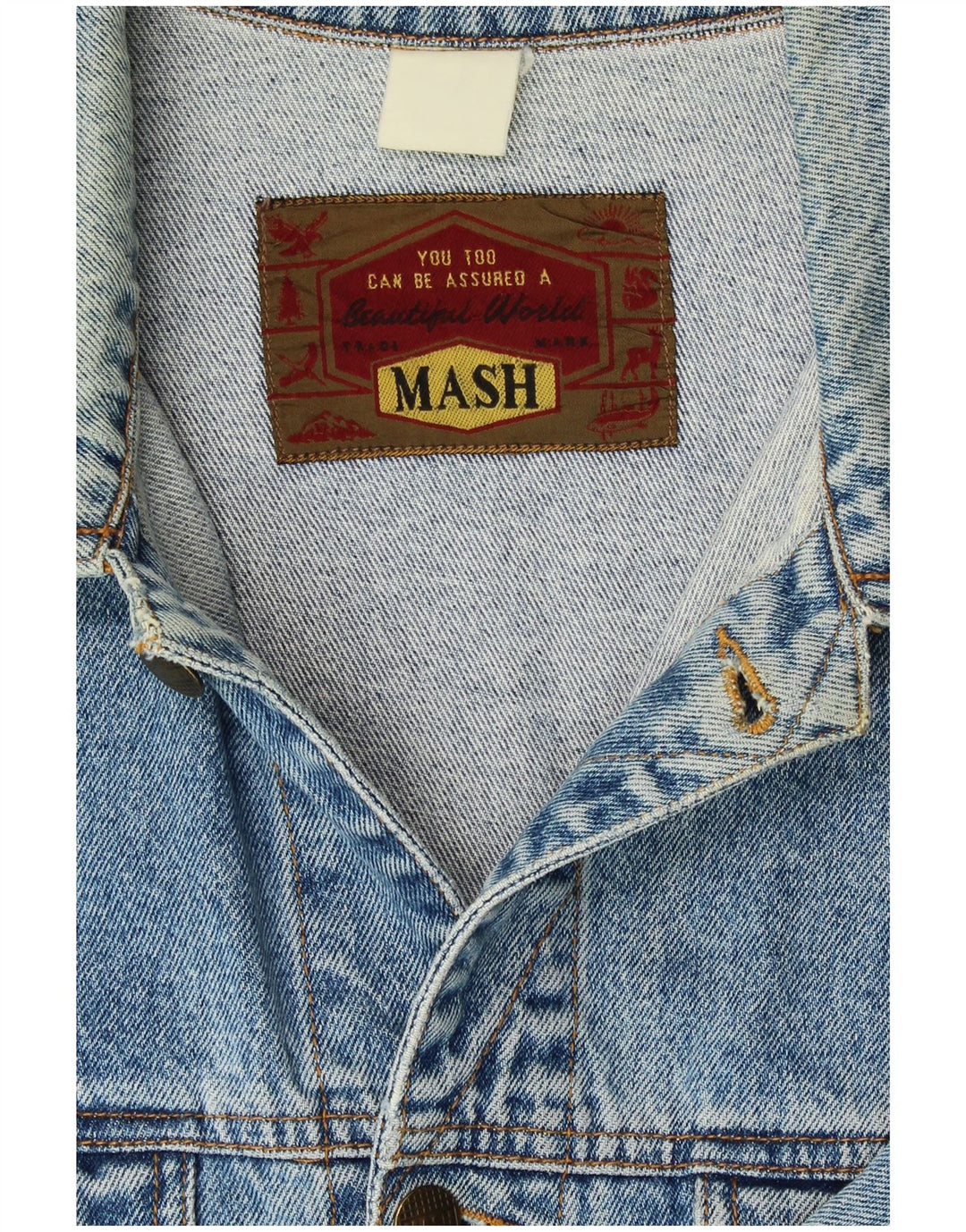 MASH Veste en jean pour homme UK 42 XL Bleu