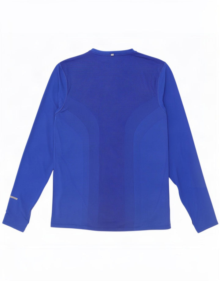 Nike Haut Dri Fit à manches longues pour homme Bleu moyen Polyester