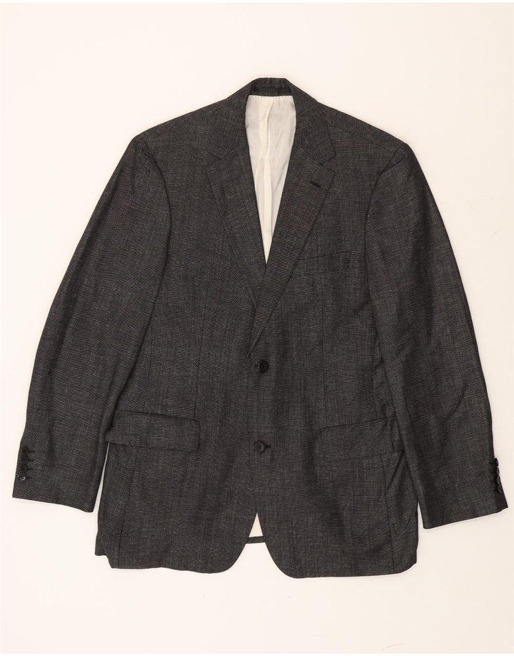 Hugo Boss Veste blazer à 2 boutons pour homme EU 50 Grande laine vierge grise