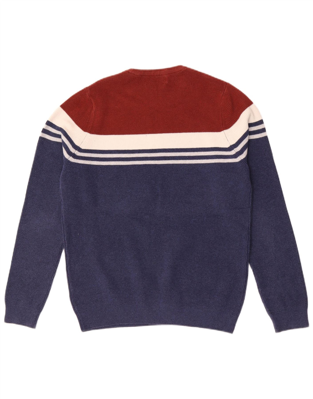Marks & Spencer Pull à col rond pour homme Bleu marine moyen Colourblock