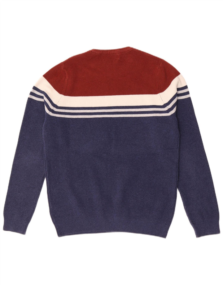 Marks & Spencer Pull à col rond pour homme Bleu marine moyen Colourblock