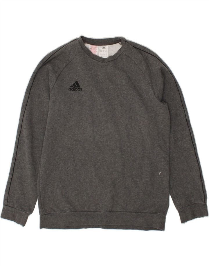 ADIDAS Boys Sweatshirt Jumper 15-16 Years Grey Vintage Adidas and Second-Hand Adidas from Messina Hembry 